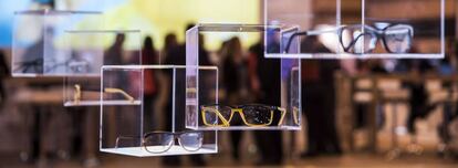 Muestrario de gafas en la pasada edición de Expoóptica, en 2016.