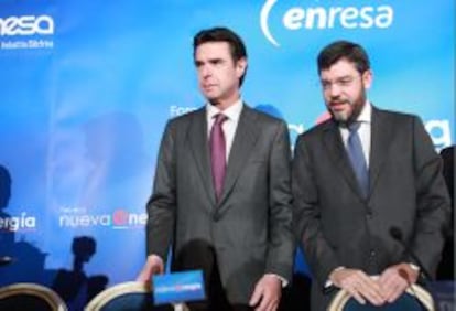 Jos&eacute; Manuel Soria, ministro de Industria, con Alberto Nadal, secretario de Estado de Energ&iacute;a. 