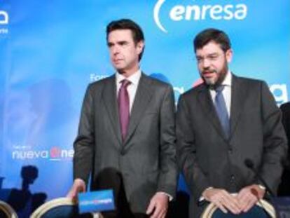 Jos&eacute; Manuel Soria, ministro de Industria, con Alberto Nadal, secretario de Estado de Energ&iacute;a. 