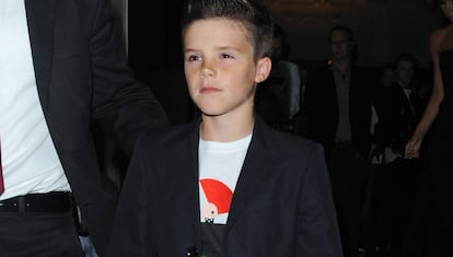 Cruz Beckham, en un desfile de Burberry en 2015.