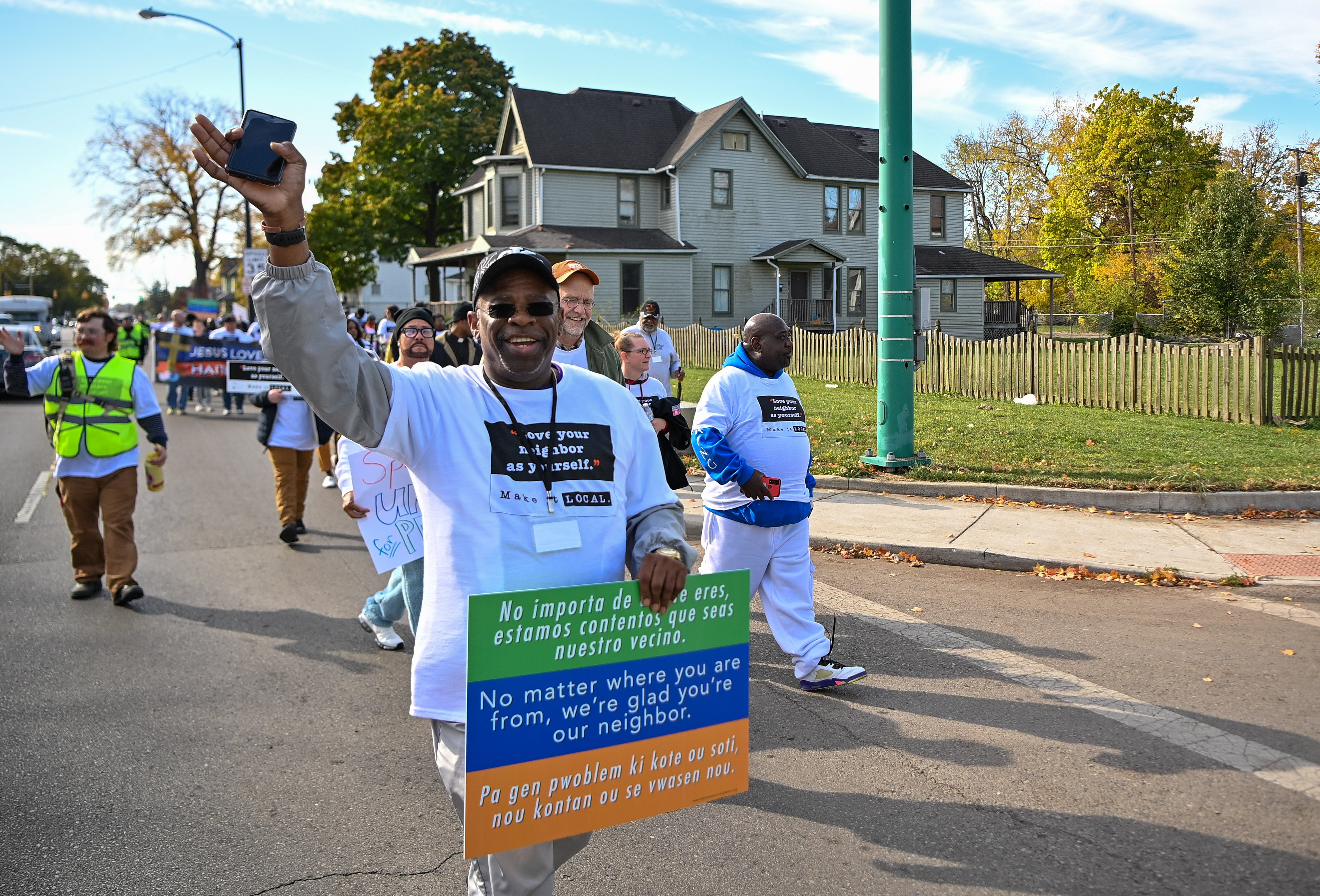 Marcha por la paz en Springfield, Ohio.