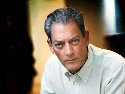 Paul Auster, ayer en Barcelona.