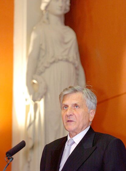 El presidente del Banco Central Europeo, Jean Claude Trichet, durante una comparecencia pública.