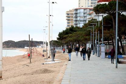 El passeig de Platja d'Aro, fa uns dies.