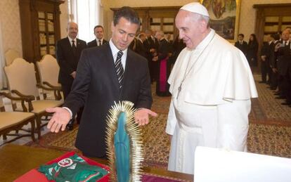 Enrique Pe&ntilde;a Nieto visited Pope Francis on June 7.
 