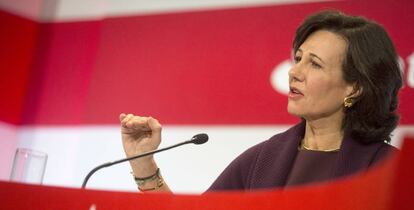 Ana Botín, en la presentación de resultados de 2015.