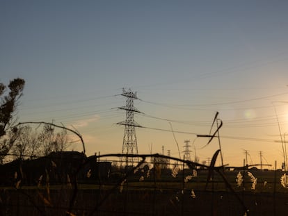 Un poste eléctrico en Barcelona.