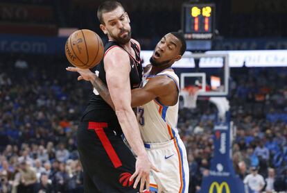 Marc Gasol bloquea a Ferguson.