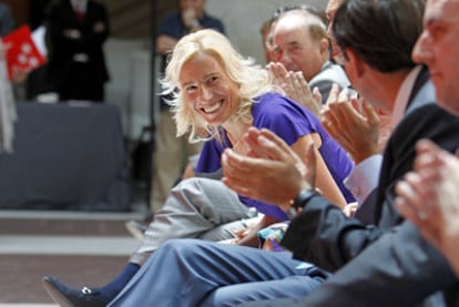 Marta Domínguez, al recibir el Premio Internacional del Deporte 2009 de la Comunidad de Madrid.