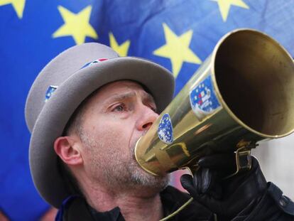 Un manifestante &#039;antibrexit&#039;.