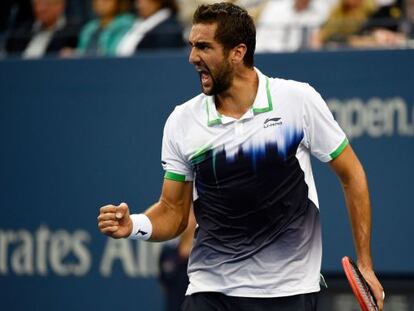 Marin Cilic aprieta el puño, en un momento de la final.