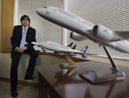 Jorge Molina, miembro de la dirección de Aerolíneas, en Buenos Aires.