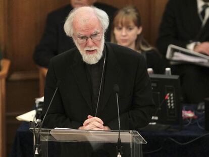 El arzobispo de Canterbury, en una reuni&oacute;n de urgencia esta ma&ntilde;ana.