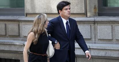 El exdiputado del PP Alfonso Bosch a su llegada a la Audiencia Nacional.
