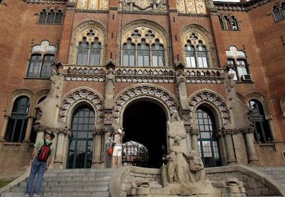 Fachada del edificio histórico del hospital de Sant Pau