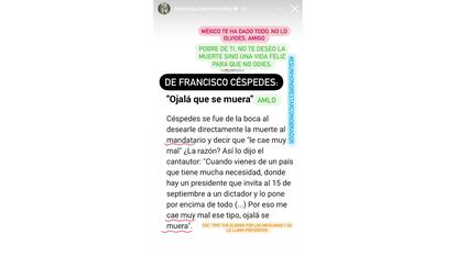 Respuesta de Beatriz Gutiérrez Müller a Francisco Céspedes.