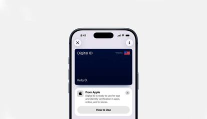 Pasaporte de EEUU en un iPhone de Apple