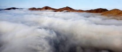 17 de enero de 2014. Vista entre las localidades chilenas de El Salvador y La Serena.