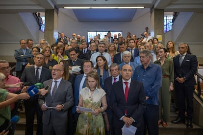 Paro de jueces y fiscales en los juzgados del Prado de San Sebastián, Sevilla.