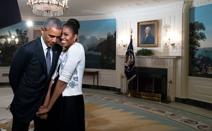Barack y Michelle Obama, en una imagen de Amanda Lucidon.