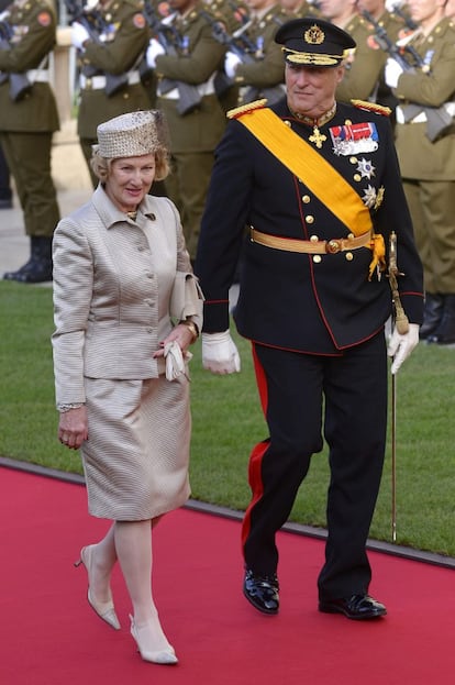 La reina Sonia y el rey Harald de Noruega.