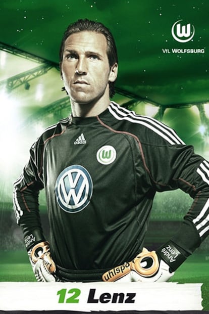 Imagen de André Lenzm publicada en la web del Wolfsburgo.
