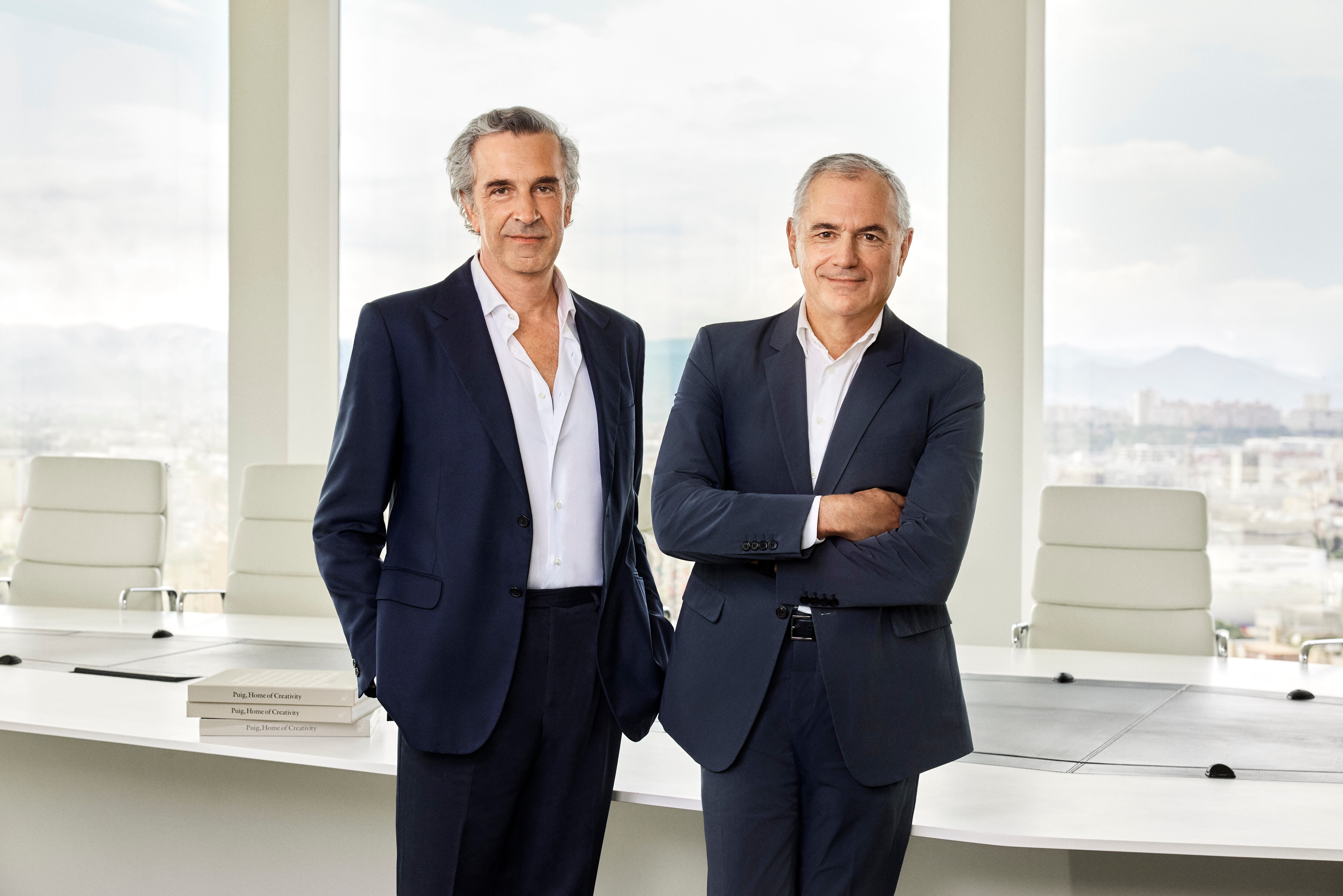 El nuevo consejero delegado adjunto de Puig, José Manuel Albesa, junto con el presidente y consejero delegado, Marc Puig, en una imagen de la compañía.