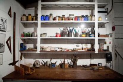 Estudio en la casa museo de Jackson Pollock, en East Hampton (Nueva York).