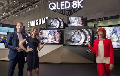 Televisores Samsung QLED 8K, de 2019.