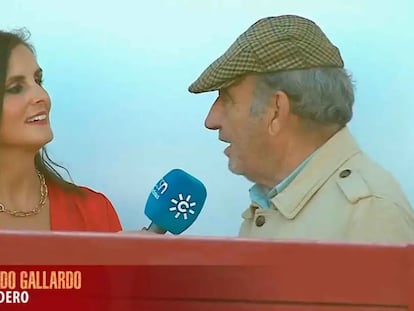 Noelia López y Ricardo Gallardo, en el momento de la retransmisión en directo.