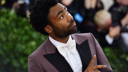 Donald Glover, o ator e cantor que dá vida a Childish Gambino, na cerimônia do MET 2018