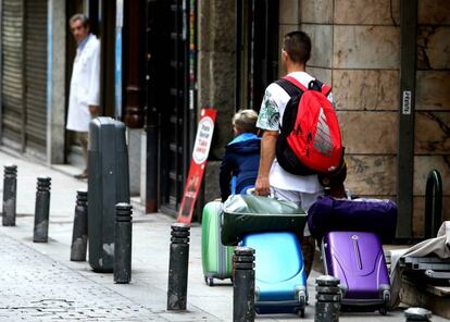 Turistas en el centro de Madrid. 