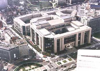 Vista general del edificio Justus Lipsius, sede del Consejo Europeo de la UE en Bruselas.