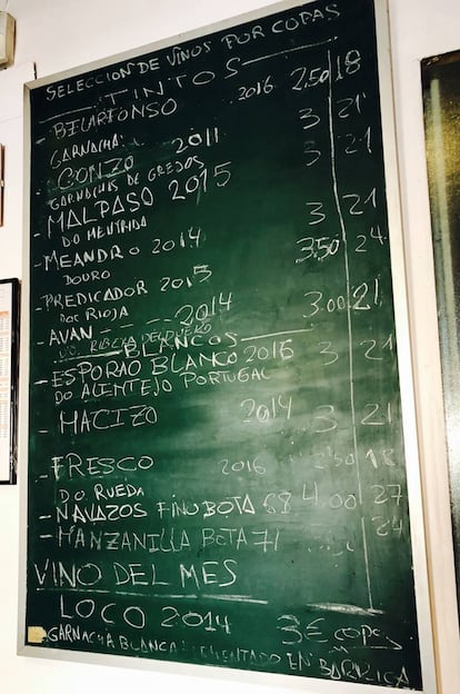 PIZARRA DE VINOS POR COPAS EN ASTURIANOS / CAPEL