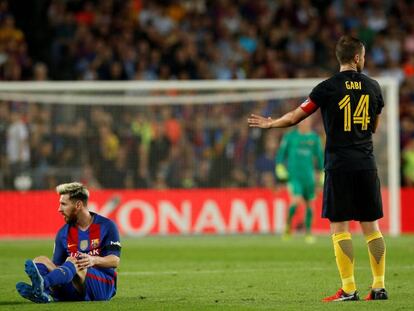 Messi last night at Barcelona's Camp Nou.