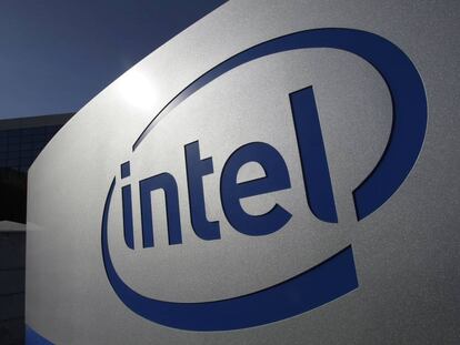 FILE - This Jan. 12, 2011, file photo shows the Intel logo outside Intel headquarters in Santa Clara, Calif. Intel Corp. reports earnings, Thursday, Jan. 25, 2018. (AP Photo/Paul Sakuma, File)