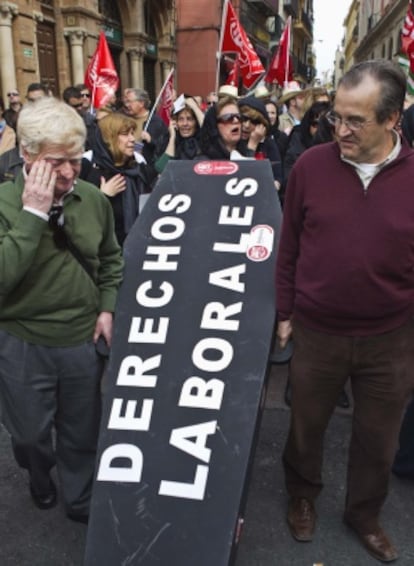 Manifestación en la capital hispalense.