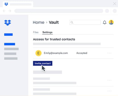 Caja fuerte de Dropbox.