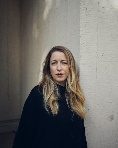 La directora y guionista Pilar Palomero, fotografiada tras la entrevista en la Fundacin Joan Mir de Barcelona.