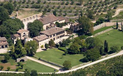 Vista aérea del Chateau de Miraval.