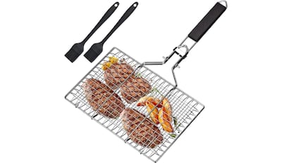 Cesta para asar verduras, carne y pescados.