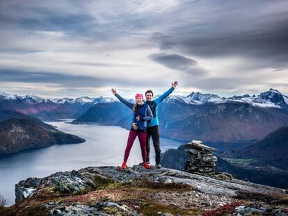 Emelie Forsberg i Kilian Jornet. 