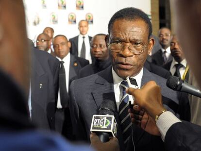 El presidente de Guinea Ecuatorial, Teodoro Obiang, en una foto de archivo tomada el pasado mes de octubre en Malabo
