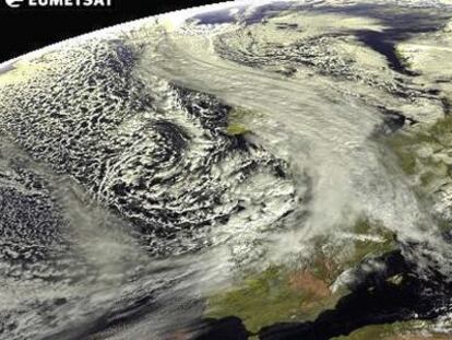 Un nuevo temporal de viento y nieve azota el norte y centro peninsular