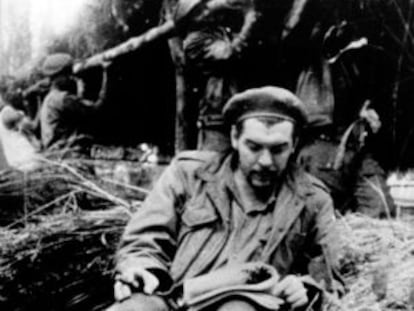 Che Guevara in the Bolivian jungle.