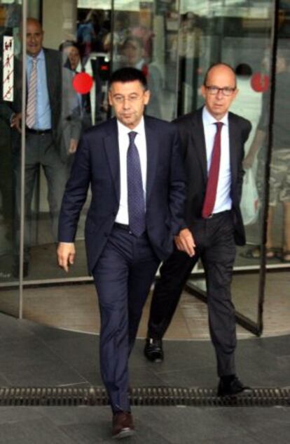 Josep Bartomeu leaves the courthouse after testifying in December.