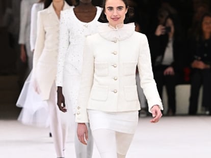 Margaret durante el último desfile de alta costura de Chanel.