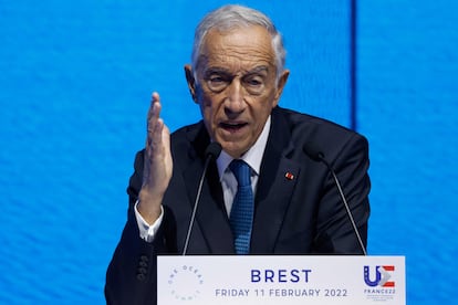 El presidente de Portugal, Marcelo Rebelo de Sousa, durante un acto en febrero pasado.