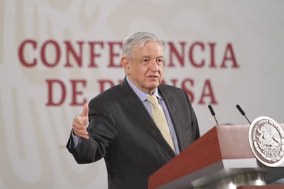 El presidente de México, Andrés Manuel López Obrador en conferencia matutina