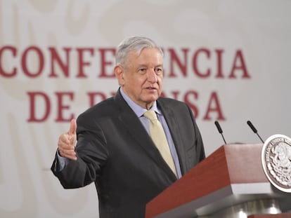El presidente de México, Andrés Manuel López Obrador en conferencia matutina
